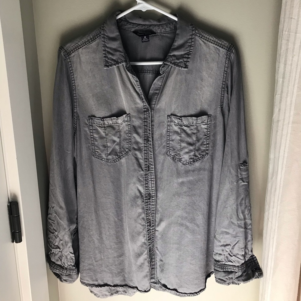 Gray denim shirt
